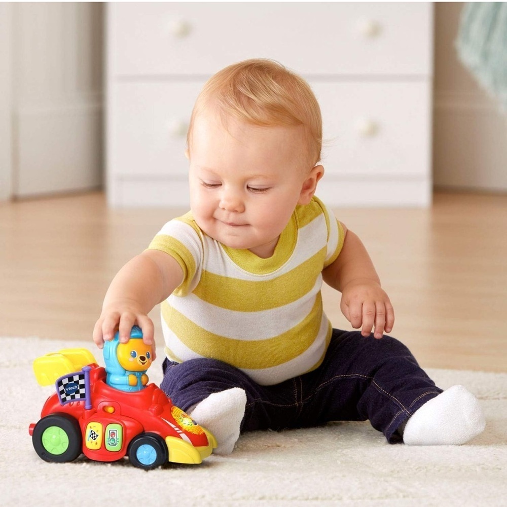 VTech Press and Pull Racer, Red - Picture 2 of 9